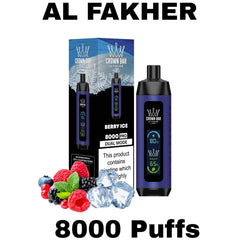 Al Fakher Pro Crown Bar 8000 Puffs Dtl Disposable Vape