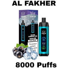 Al Fakher Pro Crown Bar 8000 Puffs Blackcurrant Ice