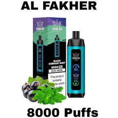Al Fakher Pro Crown Bar 8000 Puffs Blackcurrant Mint