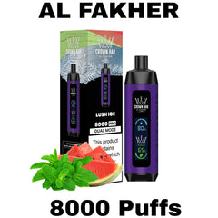 Al Fakher Pro Crown Bar 8000 Puffs Lush Ice
