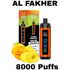 Al Fakher Pro Crown Bar 8000 Puffs Mango Pineapple