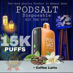 Podsalt 15K Puffs Coffee Latte Disposable Vape in Dubai UAE