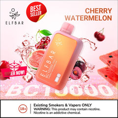 ELF BAR 10000 Puffs Cherry Watermelon Disposable Vape in Dubai UAE