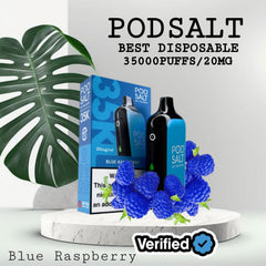 Podsalt 35000 Puffs Blue Raspberry Disposable Vape in Dubai UAE