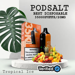 Podsalt 35000 Puffs Tropical Ice Disposable Vape in Dubai UAE