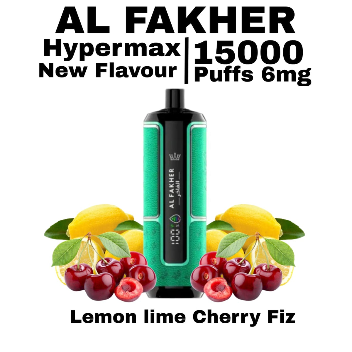 Al Fakher Crown Bar Lemon lime Cherry Fiz 15000 Puffs