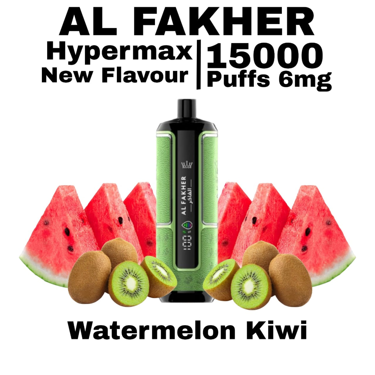Al Fakher Crown Bar Watermelon Kiwi  15000 Puffs