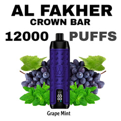 Al Fakher Crown Bar 12000 Puffs 50MG Best Disposable Vape in UAE