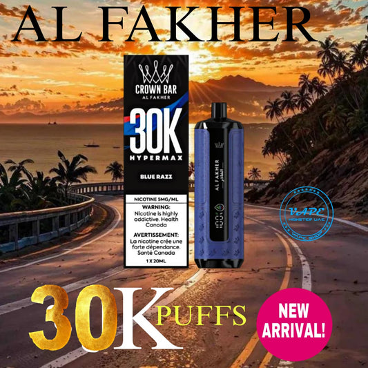 Al Fakher 30000 Puffs Heypermax Blue Razz  Disposable Vape in UAE