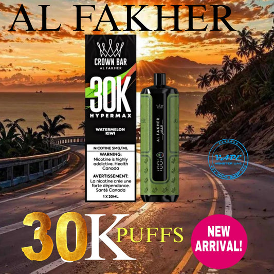 Al Fakher 30000 Puffs Heypermax Watermelon Kiwi Disposable Vape in UAE