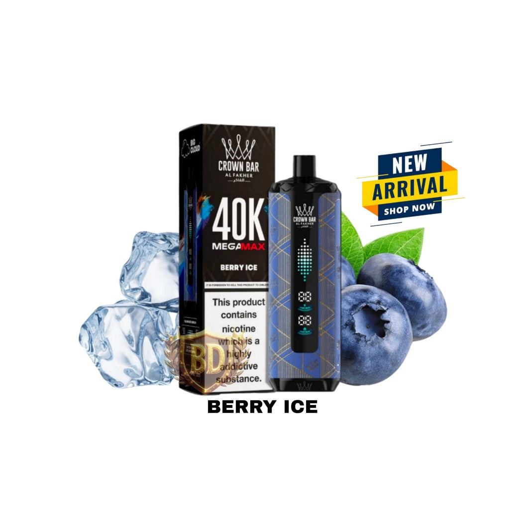 Al Fakher Crown Bar Mega Max 40000 Puffs Berry Ice
