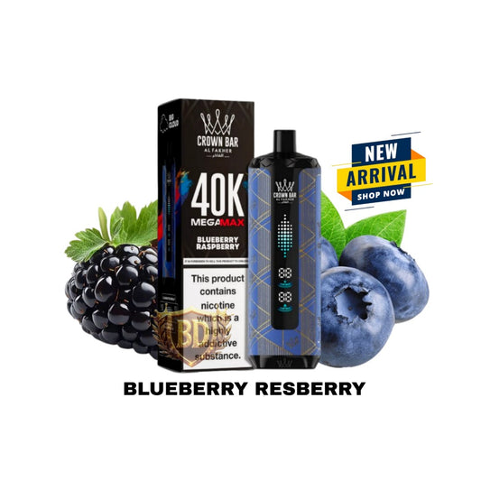 Al Fakher Crown Bar Mega Max 40000 Puffs Blueberry Raspberry