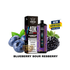 Al Fakher Crown Bar Mega Max 40000 Puffs Blueberry Sour Raspberry