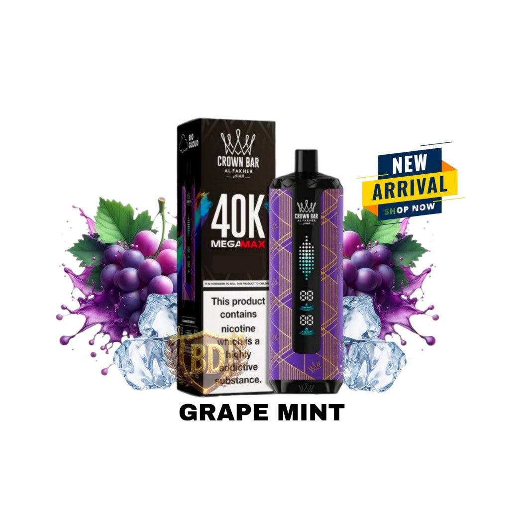 Al Fakher Crown Bar Mega Max 40000 Puffs GRAPE MINT