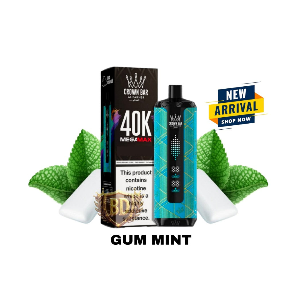 Al Fakher Crown Bar Mega Max 40000 Puffs GUM MINT