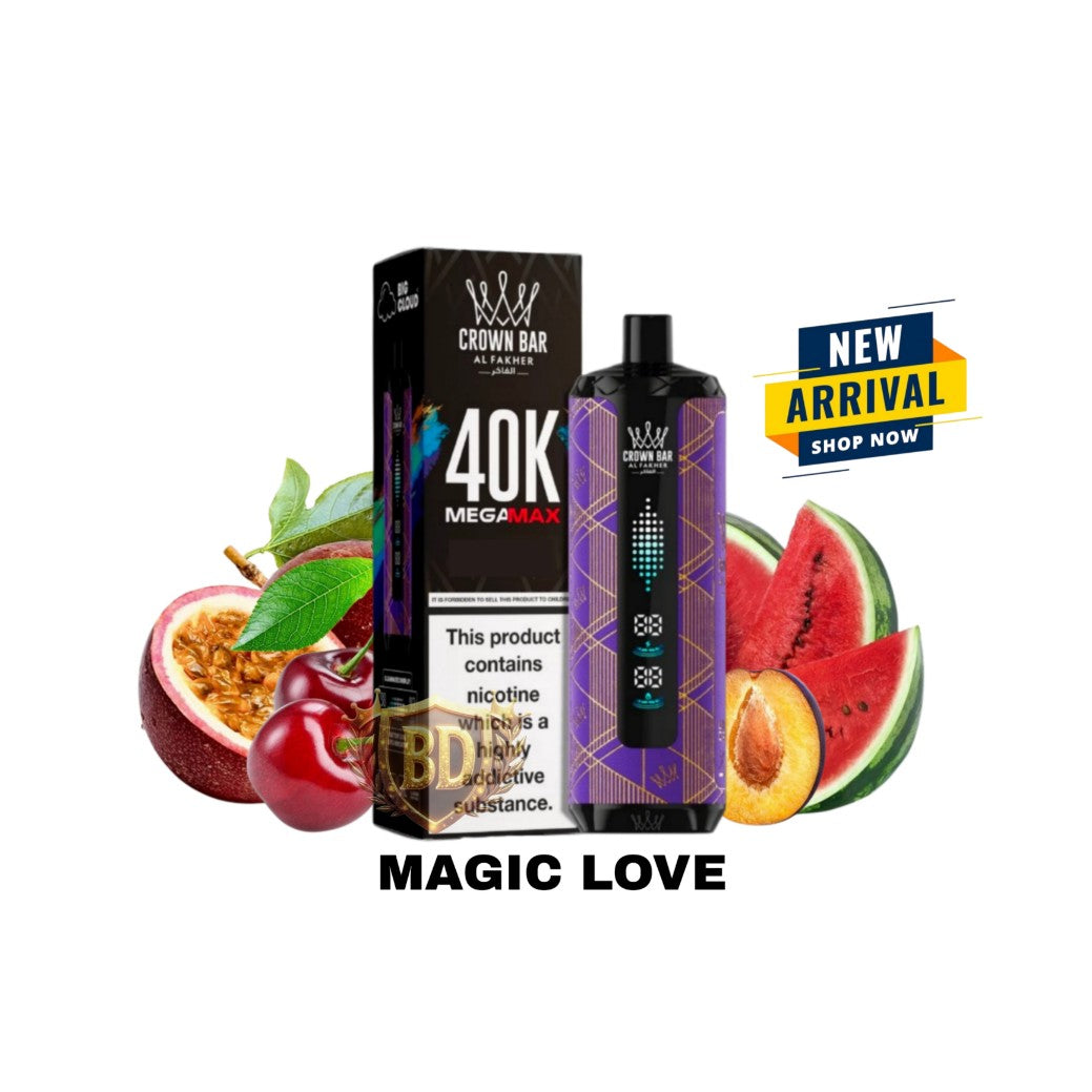 Al Fakher Crown Bar Mega Max 40000 Puffs MAGIC LOVE