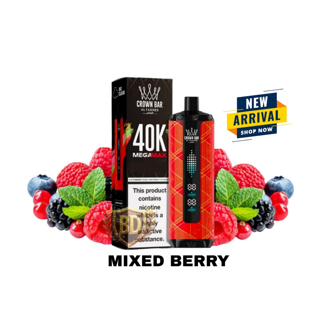 Al Fakher Crown Bar Mega Max 40000 Puffs MIXED BERRY