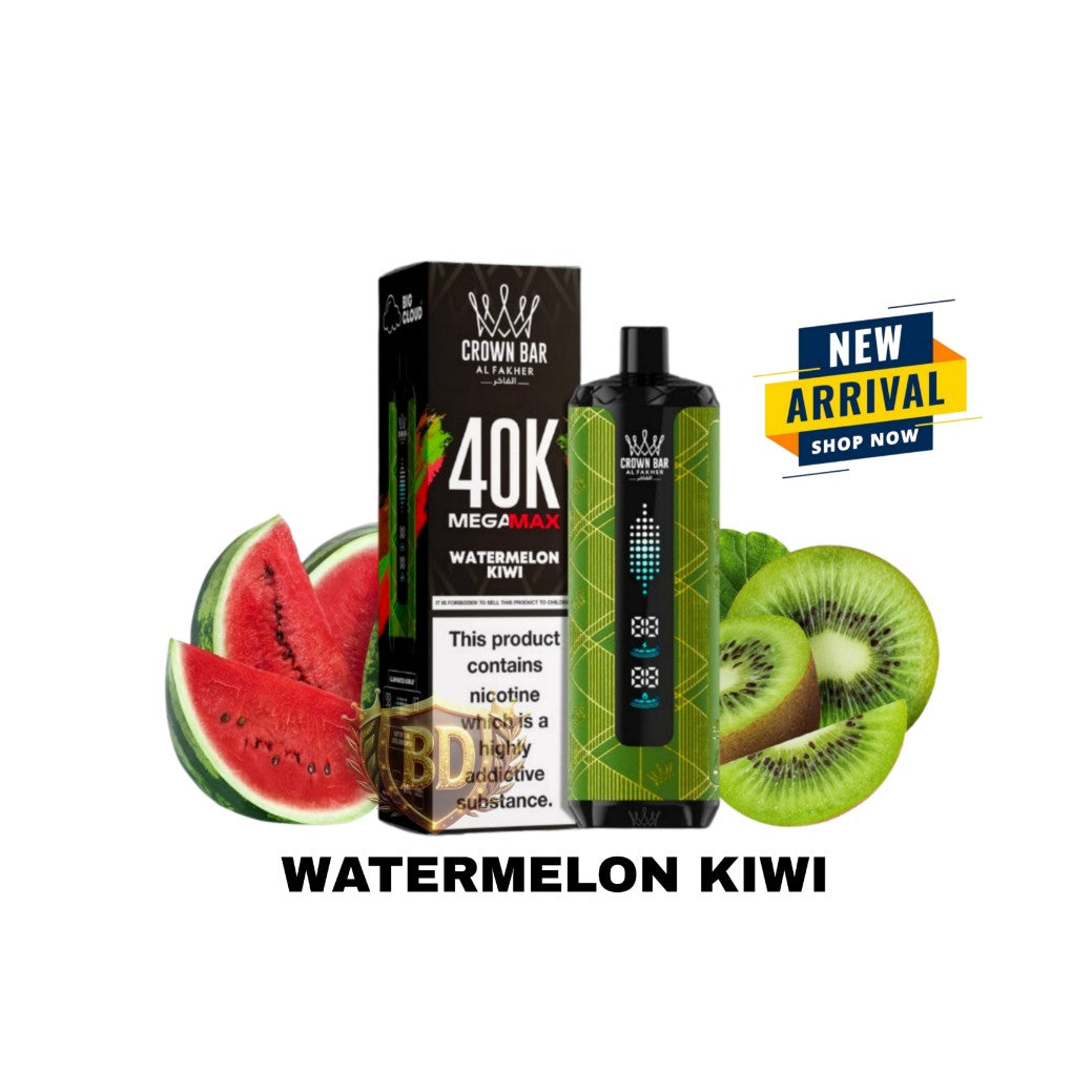 Al Fakher Crown Bar Mega Max 40000 Puffs Watermelon Kiwi
