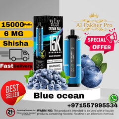 Al Fakher Crown Bar Blue Ocean 15000 Puffs