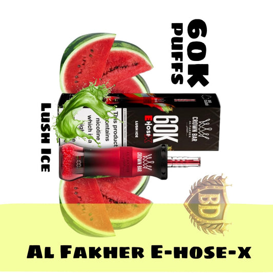 Al Fakher Crown Bar E Hose X 60000 Puffs Lush Ice
