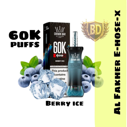Al Fakher Crown Bar E Hose X 60000 Puffs Berry Ice