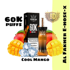 Al Fakher Crown Bar E Hose X 60000 Puffs Cool Mango