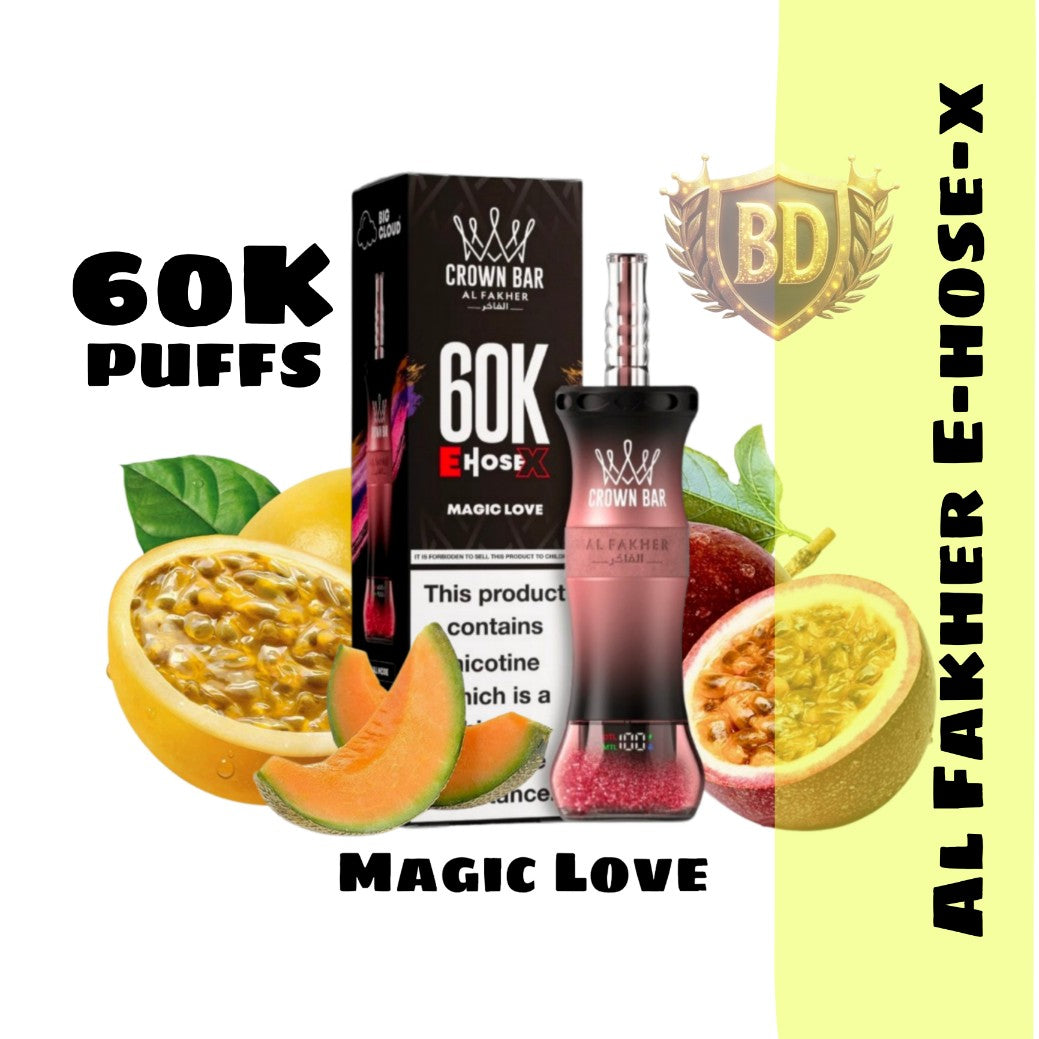 Al Fakher Crown Bar E Hose X 60000 Puffs Magic Love