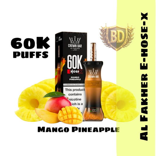 Al Fakher Crown Bar E Hose X 60000 Puffs Mango Pineapple