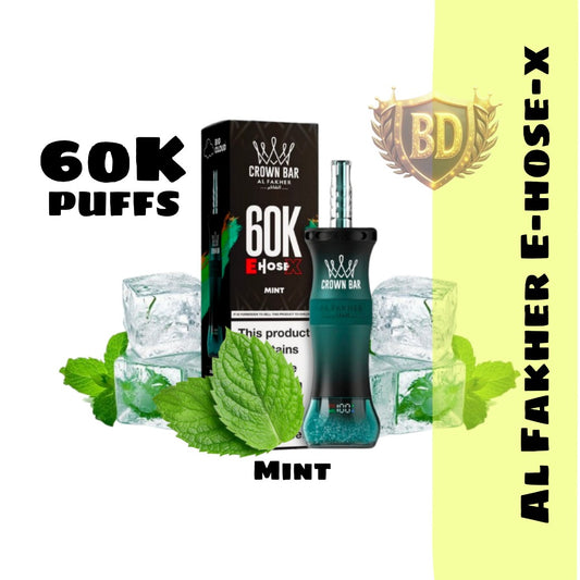 Al Fakher Crown Bar E Hose X 60000 Puffs Mint