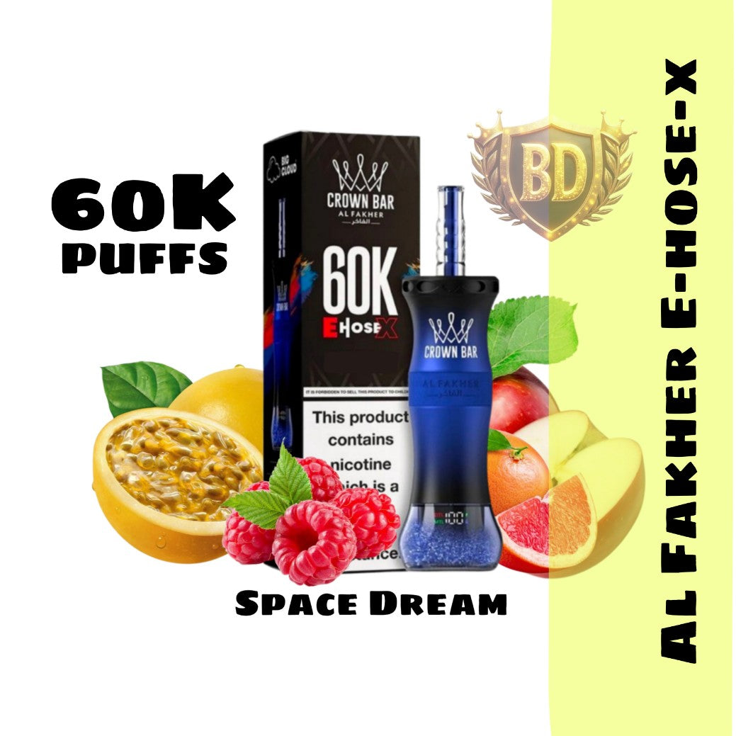 Al Fakher Crown Bar E Hose X 60000 Puffs Space Dream