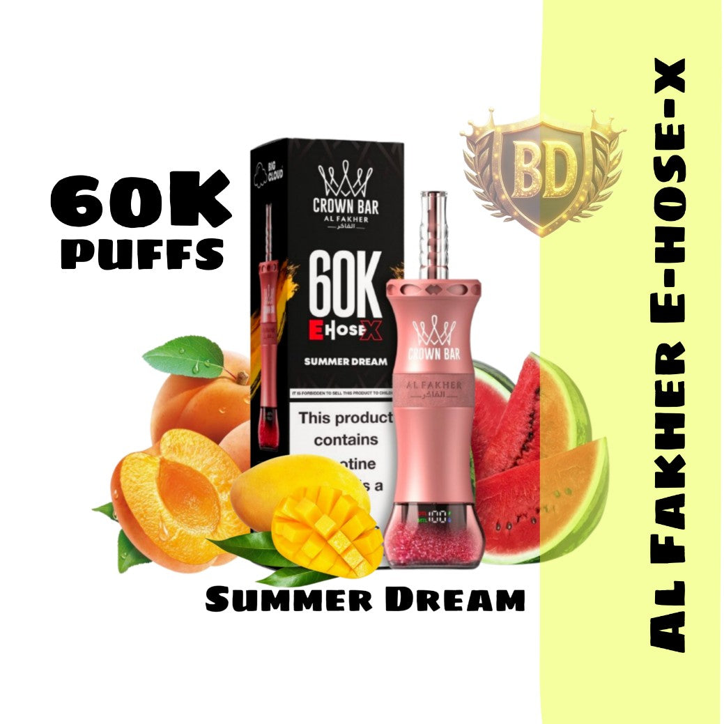 Al Fakher Crown Bar E Hose X 60000 Puffs Summer Dream
