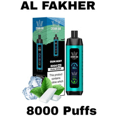 Al Fakher Pro Crown Bar 8000 Puffs Gum Mint