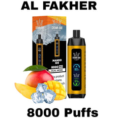 Al Fakher Pro Crown Bar 8000 Puffs Mango Ice