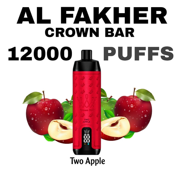 al fakher crown bar double apple Al Fakher crown bar Disposable (8000 puffs) double apple