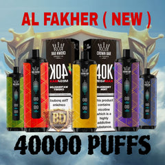 Al Fakher Crown Bar Mega Max 40000 Puffs Disposable Vape in Dubai UAE