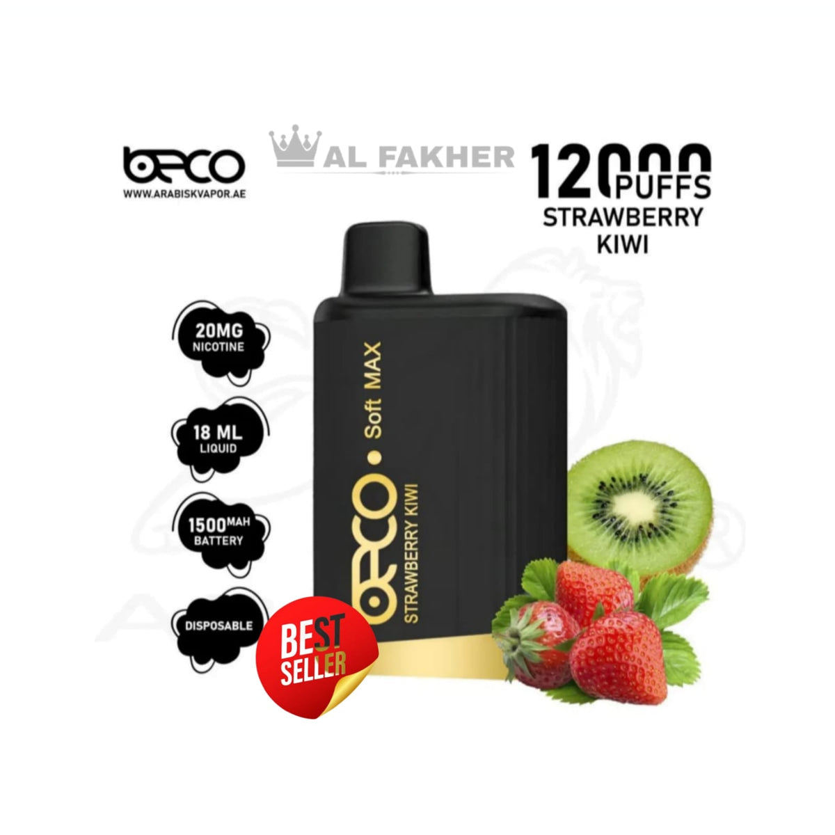 Beco Soft Max 12000 Puffs Strawberry Kiwi