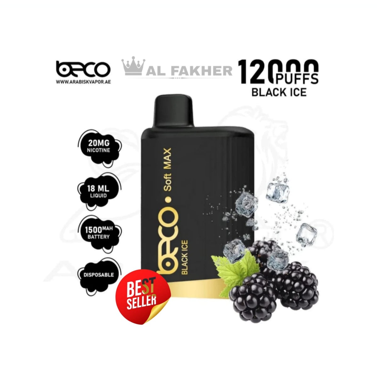 Beco Soft Max 12000 Puffs Black Ice