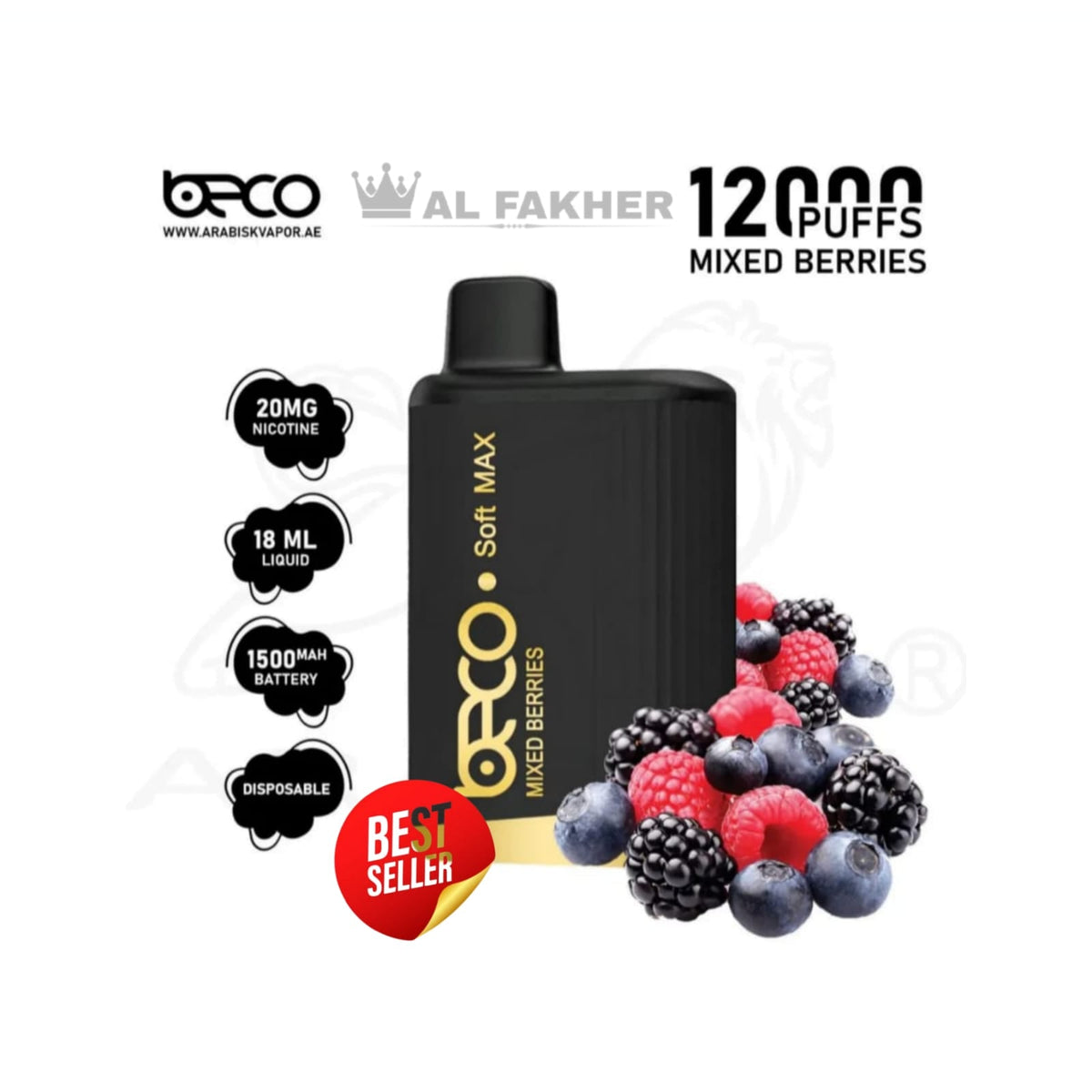 Beco Soft Max 12000 Puffs Mixed Berries
