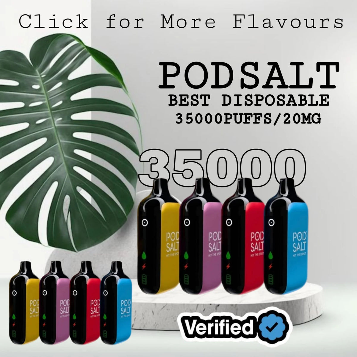 Pod Salt 35000 Puffs 20mg  Disposable Vape In Dubai UAE