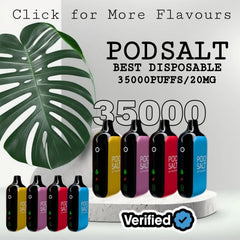 Pod Salt 35000 Puffs 20mg  Disposable Vape In Dubai UAE
