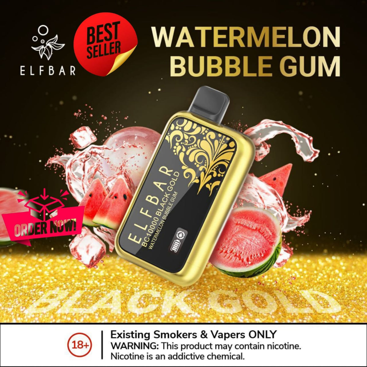 ELF BAR 10000 Puffs Watermelon Bubble Gum Disposable Vape in Dubai UAE