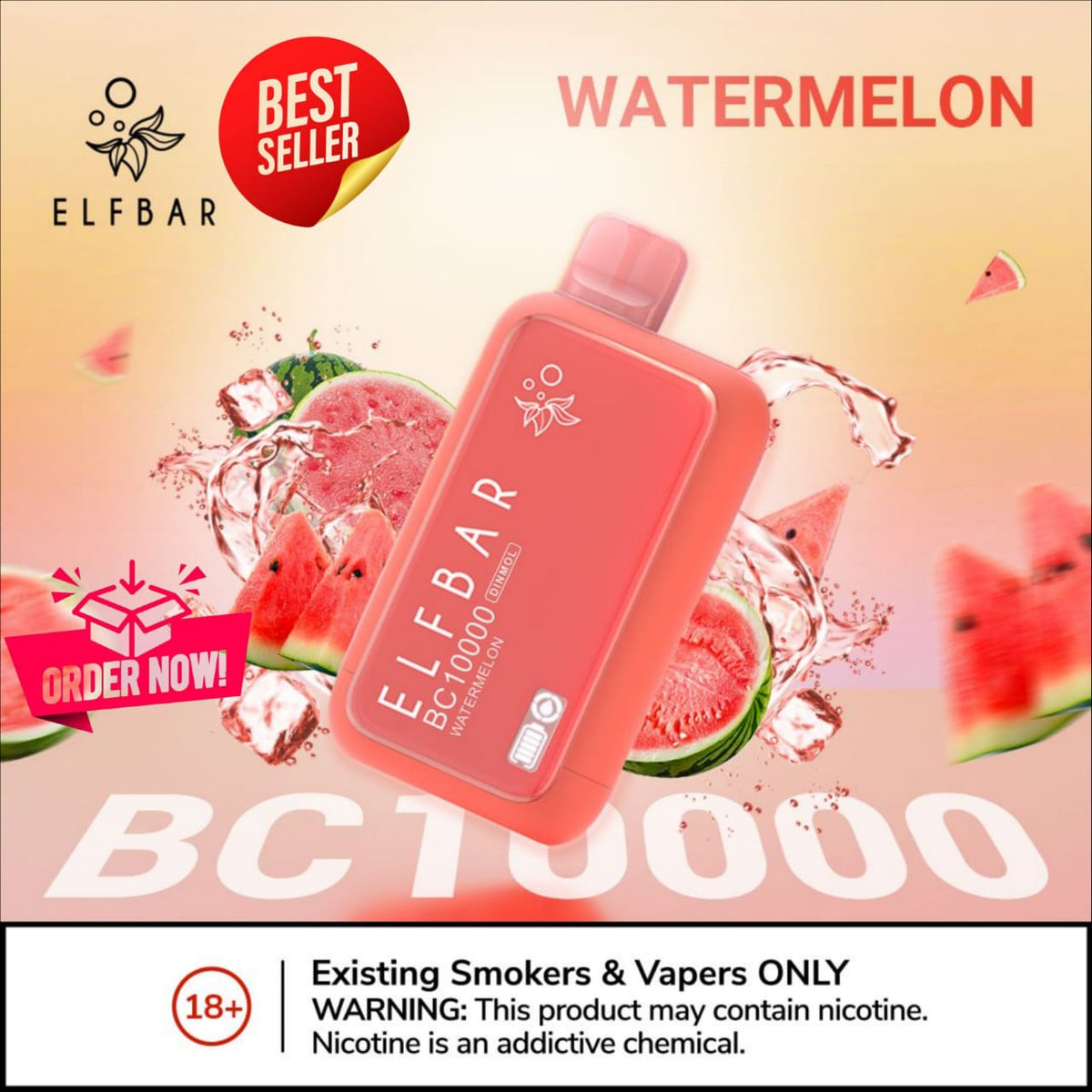 ELF BAR 10000 Puffs Watermelon Disposable Vape in Dubai UAE
