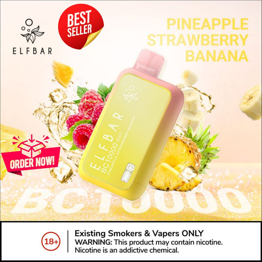 ELF BAR 10000 Puffs Pineapple Strawberry Banana Disposable Vape in Dubai UAE