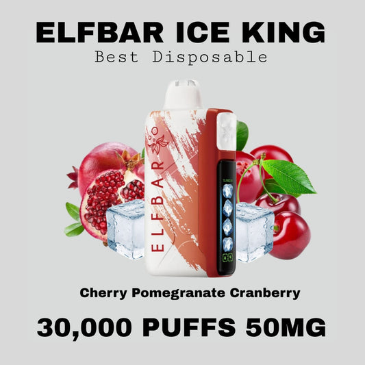 Best ELFBAR Ice King 30K Puffs Cherry Pomegranate Cranberry in Dubai UAE