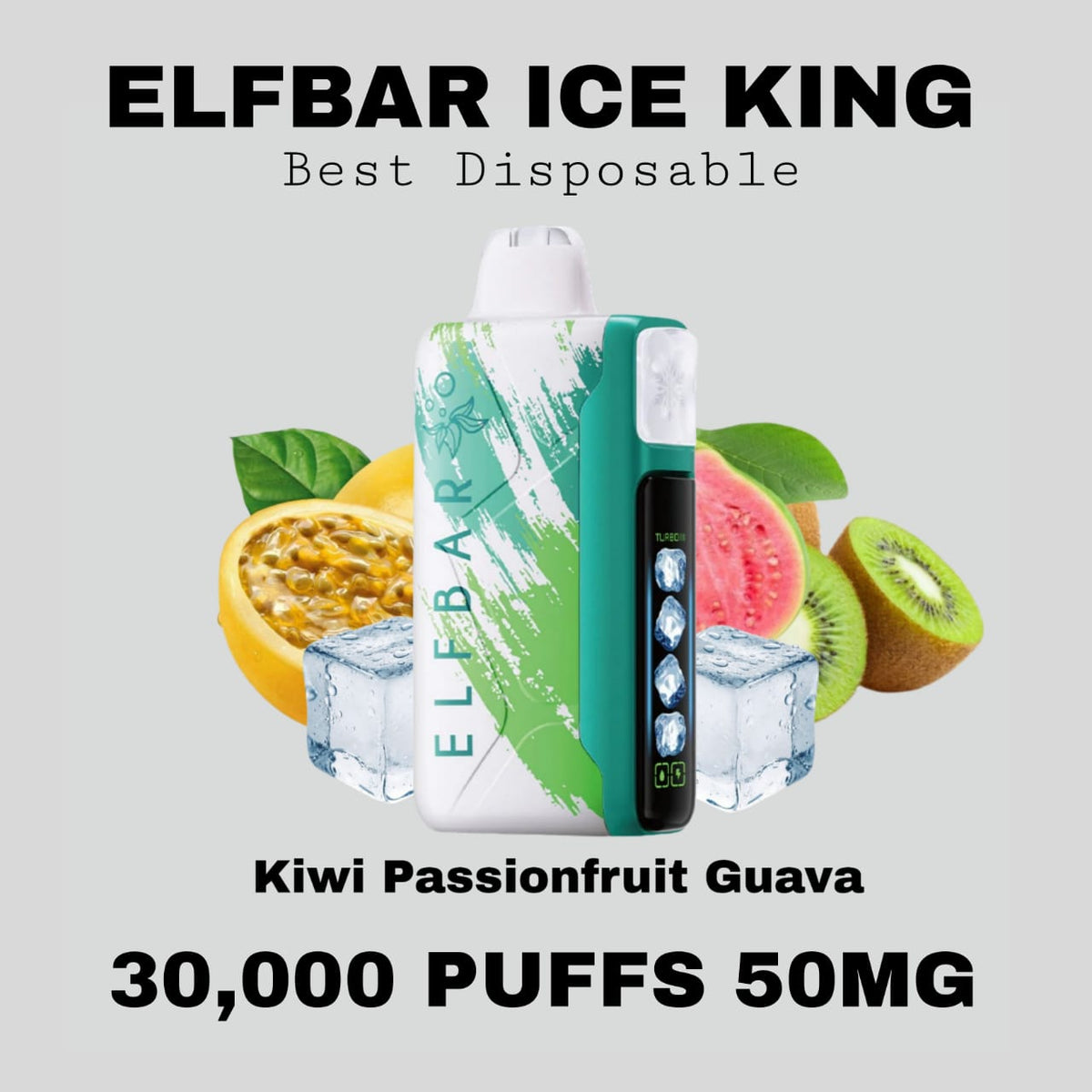 Best ELFBAR Ice King 30K Kiwi Passion Fruit Guava in Dubai UAE
