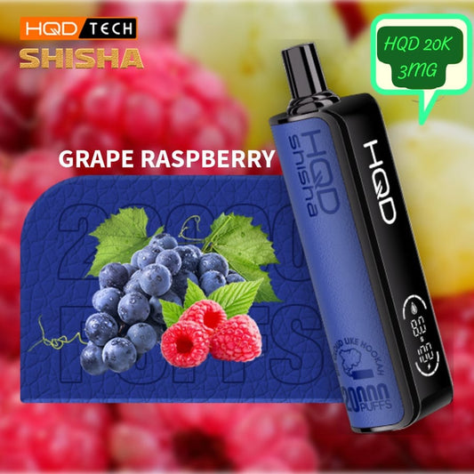 HQD Shisha 20000 Puffs Grape Raspberry