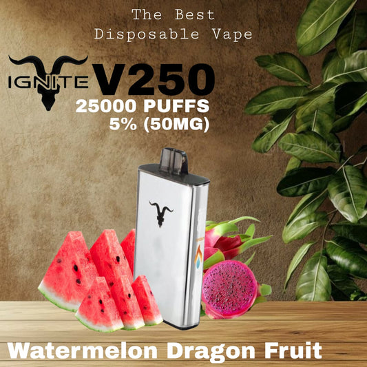 IGNITE V250 Watermelon Dragon Fruit 25000 Puffs Disposable Vape in UAE