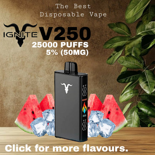 IGNITE V250 Watermelon Ice 25000 Puffs Disposable Vape in UAE
