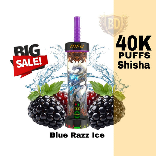 MFU Shisha X1 40K Puffs Blue Razz Ice Disposable Vape