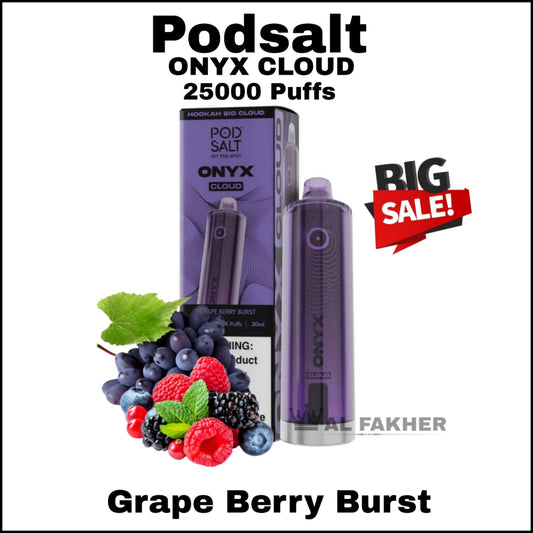 Pod Salt Onyx Cloud 25000 Puffs Grape Berry Burst in Dubai UAE